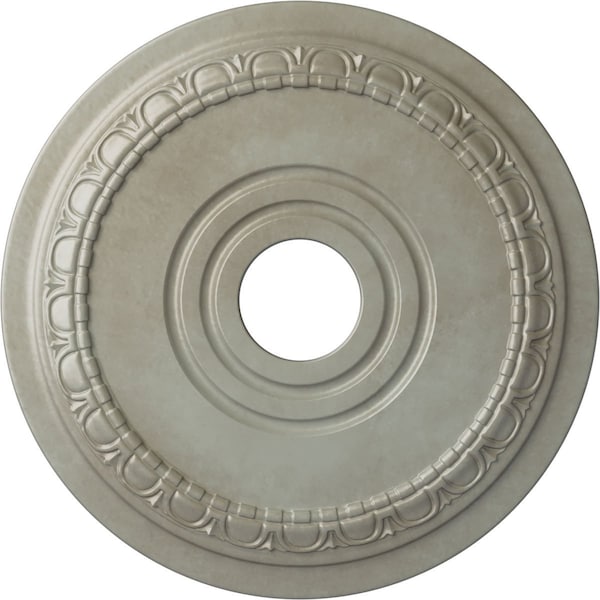 Ekena Millwork Munich Ceiling Medallion (Fits Canopies up to 5 5/8"), 17 1/2"OD x 3 5/8"ID x 1"P, Flash Gold CM17MUFLS - main